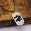 Pendant Necklaces 2 Necklace Silver Dog Tag Fashion Rope Chain Women Men Charm Gifts Game JewelryPendant