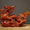 Garden Decorations 10 Pcs Wooden Animal Decoration Statue Ornament Chic Statues Small Indoor Tabletop Dragon