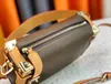 Vera pelle M46358 M21741 Pochette da donna Borsa grande in rilievo di lusso Borsa a tracolla firmata Borsa a tracolla da uomo Borsa a tracolla laterale Borse moda fiore marrone