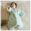 Sovsäckar baby sovsäck barn sömnkläder ärmar avtagbara 0-2 år baby sömnsack 2.5tog barn anti-kick filt quilt 100% bomull 231114