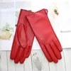 Five Fingers Gloves leather glove's sheepskin touch screen unlined thin fashion allmatch solid color riding and driving gloves 231114