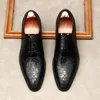 Chaussures habillées italiennes de luxe pour hommes, marque en cuir véritable, faites à la main, Style d'automne, styliste élégant, noir, pour mariage, 2023