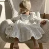 女の子のドレスキッズフォーガール2023秋の幼児服コットンレースロリータイブニング美しいプリンセスチャイルドアウトウェア