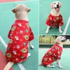 Collari per cani Guinzagli Vestiti invernali per animali domestici Gilet caldo Cappotto maglione stampato natalizio per cani di taglia media 231113