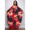 Vestido Boho Floral Print Boho, de moda de banho feminina sobre tamanho largo maxi long praia encobrimento 2023 Robe de Plage Kaftan Tunic para pareos