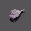 Pendant Necklaces Natural Original Stone Citrines Yellow Crystal Amethysts Purple Quartz Nuggets Irregular Pendants Women Gift