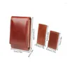 Jewelry Pouches R2LE Handmade Cowhides Travel Watch Rectangle Box Portable Pull Out Wristwatch Holder