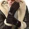 Five Fingers Gloves Winter Men Genuine Leather Touch Screen Warm Casual Mittens for Outdoor Sport Full Finger Solid Glove ST030 231114