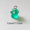 Pendant Necklaces 10PCS Cartoon Mini Colorful Transparent Mushroom DIY Necklace Resin Earrings Bracelet Keychain Decoration Accessories