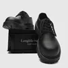 Fall New Men's Black Casual Leather Shoes Fashion Designer Låg gäng Tjock botten Höjande herrskor 111623A