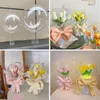 Present Wrap Diy Transparent Ball Flower Packaging Box Creative Design Wrapping Acrylic Bobo för bröllop