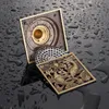 Drains Shower 10*10cm Square Bath Strainer Hair Antique Brass Fish Carved Bathroom Floor Waste Grate 230414