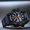 Horloges LUIK Top Luxe Origineel Sport Polshorloge Voor Heren Quartz Siliconen Waterdicht Dual Display Militaire Horloges Relogio Masculino 231114