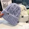 BeanieSkull Caps Hiver Twist Tricot Chapeau Pour Femmes Fourrure Pompon Épais En Peluche Bonnet Bonnet Couleur Unie Dames Chaud Ski Neige Skullies Bonnets 231113