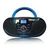 フリーシッピングCDスピーカーミニポータブルCDプレーヤーブームボックスBluetoothスピーカーMP3 USB FMラジオワイヤレスイヤホンAUXステレオスピーカーEWADQ