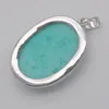 Pendant Necklaces Amazonite Stone Bead Oval Jewelry For Woman Gift S922