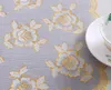 Tabela de toalha de mesa Moda Oval Toca de mesa PVC plástico à prova d'água à prova de óleo doméstico de renda dourada de impressão de bronzeamento de tapete de capa