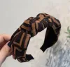 Titular de colas de pony de lujo Diademas de diseñador Bandas para el cabello para mujeres Chica Marca Diadema Letra Head Wrap Simple Broadside hipl989