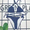 Damen Bikini Set Buchstaben gedruckt Bademode Sommer Strand Reise Badeanzug Sexy Split Badeanzug
