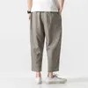 Pantalons pour hommes Zongke Longueur de la cheville Lin Hommes Pantalons de survêtement Coréen 2023 Vêtements d'automne Vêtements Joggers Streetwear Jogger