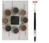 Eyebrow Enhancers Pomade Waterproof Makeup 4G Blond Chocolate Dark Brown Ebony Auburn Medium Brown Talpe+12# Brush