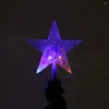 Christmas Decorations Star Tree Topper Light Portable Color Changing Decorative Lamp