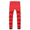 Pantalons pour hommes Zipper Slim Jeans Car Straight Hip Hop Street Wear