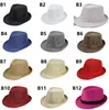 Mannen gierige rand hoeden vrouwen strohoeden zachte panama hoeden outdoor sun caps 15 kleuren kiezen 0350