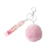 Keychains Debit Card Grabber Keychain Bling ATM Pullers For Long Nails Acrylic Clip With Wool Ball Key Chain