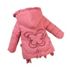 Para baixo casaco meninas jaqueta longa outwear crianças algodão acolchoado inverno para baixo roupas de pele quente com capuz snowsuit para crianças 231113