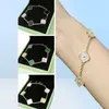 925 Silver Luxury Designer 4clover Chaîne Bracelet Bracelet 18K Gold Agate Shell Bracelets Womengirls Wedding Flowers Bijoux Diamon8672129