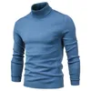 Suéteres para hombre Cuello alto de invierno Grueso Casual Cuello de tortuga Color sólido Calidad Cálido Jersey delgado Hombres 231113