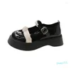 Sandalias planas plataforma Lolita Mary Janes Mujer Zapatos con cuentas Casual 2023 moda PU cuero señoras Oxford Mujer Zapatos