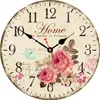 Relojes de pared Reloj silencioso Sin tictac Madera Decorativo Cuarzo Funciona con pilas 6 pulgadas Decoración del hogar Estrella Belleza