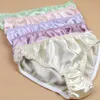 Kadın Panties 6pcs/Lot Kadın İpek Saten Panties Kadın Solunum İç Çamaşırı Paketi Bayanlar Knickers Briefs Panties Kadın Ropa İç 230414