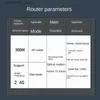 أجهزة التوجيه WiFi Router 5 هوائيات اللاسلكي جهاز التوجيه 2.4G 300MBPS AP/DIAL MODE WIFI مكرر 5 هوائيات عالية الكسب للمنزل Q231114