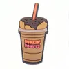 Аксуары для обуви аксессуары Jibz 1pcs Cartoon Donut Charms Diy Dessert Drink Aceessories Aceessories Fit Croc Sandal