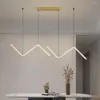 Pendellampor modern led lampbelysning fixtur för restaurang kök kaffe hängande inomhusdekor ljus svart guld ljuskrona