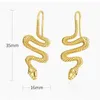 Orecchini pendenti da donna Serpente S925 Argento sterling 14k Placcato oro Forma Orecchino Gioielleria raffinata per la fidanzata Mamma Regali