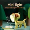 Skrivbordslampor kawaii mini led skrivbordslampa söt bok nattljus för sovrum studie kontor läsning ögonskydd liten bordslampa med batteri p230412