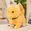 Electric/RC Animals Electric Cat Plush Toy Walking Barking Söt husdjur med batterikontroll Födelsedagspresent till Boy Girl Kawaii Electronic Plush Toys 230414