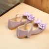 Sneakers 16 Years Children Girl Princess Bowknot Dance Nubuck Leather Single Shoes Girl Casual Soft Party Shoes Brand Dance Shoes Kids 230413