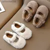 Slipper Winter Kinder Flache Schuhe Pelzige Abdeckung Zehe Licht Warme Kinder Freizeitschuh Plüsch Freizeit Zwei Farben 21-30 Bequeme Jungen Mädchen ShoeL231114