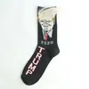 MOQ 50PCS Kobiety mężczyźni Trump Crew Socks Yellow Hair Funny Cartoon Sports Socks