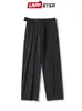 Pantalons pour hommes LAPPSTER hommes mode coréenne jambe large noir lâche décontracté Harem japonais Streetwear Joggers pantalons de survêtement 5XL 230414