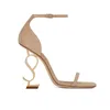 Mulheres saltos altos sapatos de vestido designer de luxo de couro tonolas de ouro triplo preto camurça branca feminina sandálias de moda casual bombas de escritório de casamento