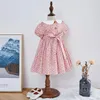 Girl Dresses Short Sleeve Smocked Dress Summer Toddler Girls Princess Party Birthday Handmade Vintage For 1-6 Years