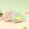 Paniers de rangement salle de bain panier à linge petit maille pliable organisateurs en plastique portables pour vêtements ménagers