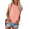 Dames T-shirt Korte mouw Pocket Pocket T-shirt Vrouwen zomer losse solide kleur witte zwarte straat t-shirts o-neck tee tops femme 230414