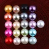Accessoires pour cheveux, 200 pièces/lot, 12MM, 21 couleurs, résine plastique faite à la main, Imitation de boutons demi-perles à dos plat, perles acryliques pour